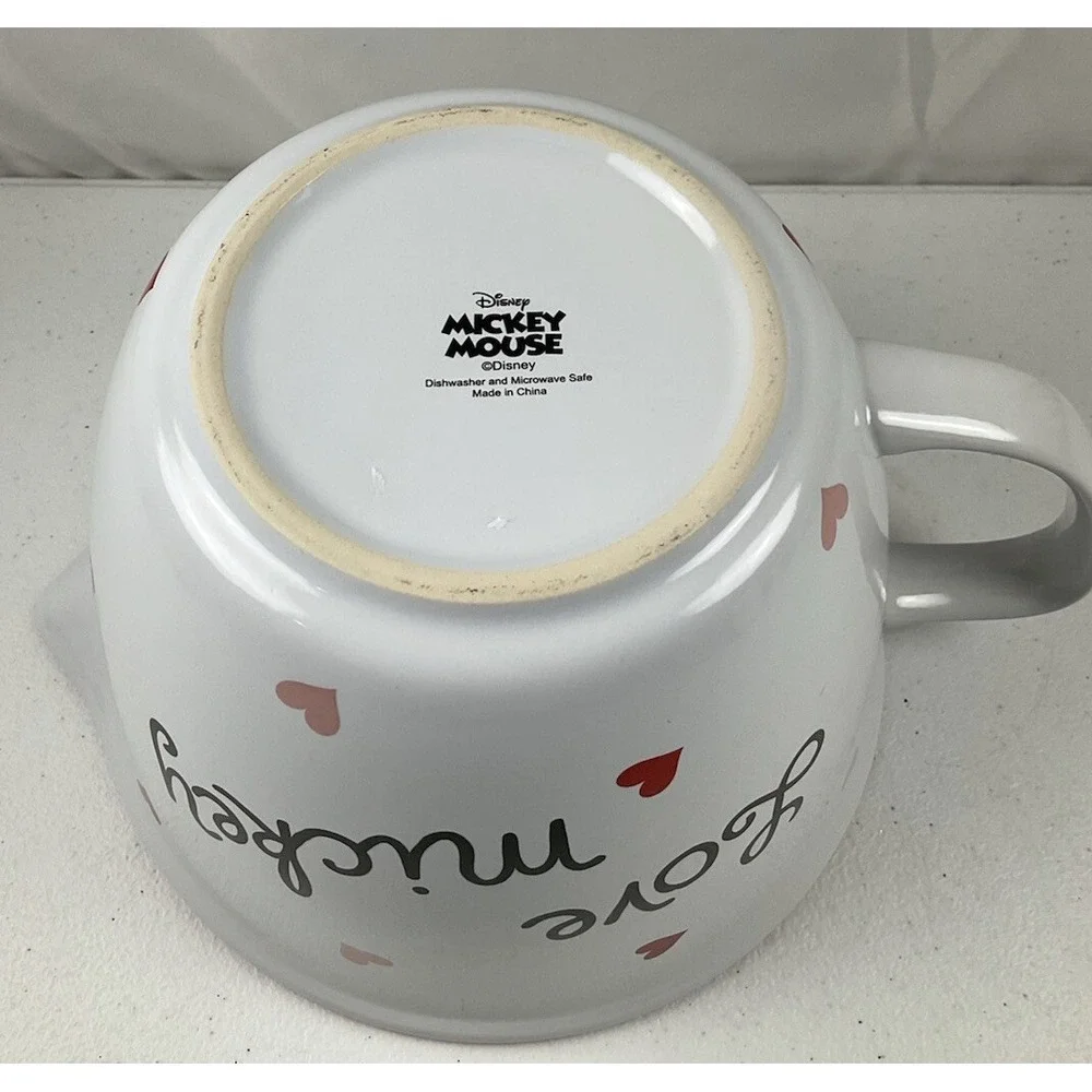 Disney Mickey & Minnie Mouse Mixing Bowl Valentines Day Love Hearts Large